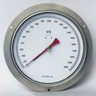η επιτροπή 250mm τοποθετεί το μετρητή πίεσης 2000 αξονικός μετρητής πίεσης KN SUS304