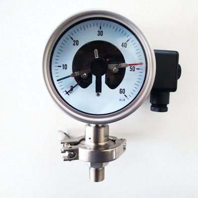 SUS 316 ηλεκτρικό διάφραγμα 60 μετρητών πίεσης επαφών μετρητής πίεσης φλαντζών φραγμών