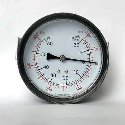 Ο διπλός μετρητής πίεσης χρησιμότητας κλίμακας 400 KPa 90mm επιτροπή υποστηριγμάτων τοποθετεί το μετρητή πίεσης