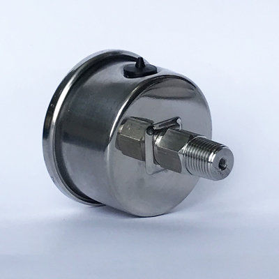 304 μετρητής πίεσης SS 40mm γεμισμένο γλυκερίνη μανόμετρο 1/4 NPT 15 PSI