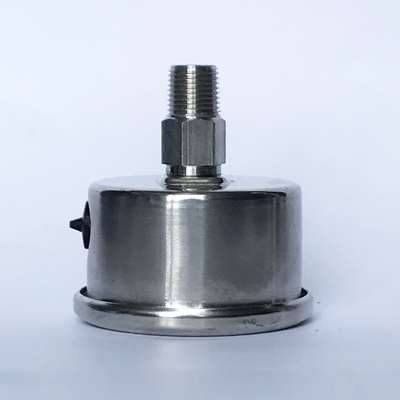304 μετρητής πίεσης SS 40mm γεμισμένο γλυκερίνη μανόμετρο 1/4 NPT 15 PSI