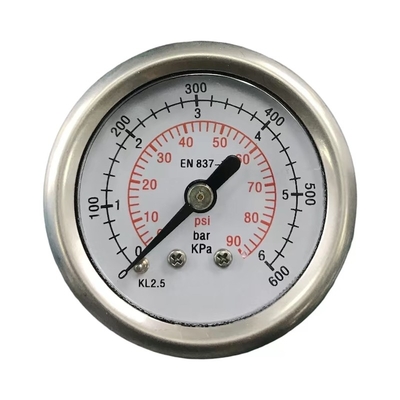 40mm όλος ο υδραυλικός Τύπος 600kpa μετρητών πίεσης ανοξείδωτου